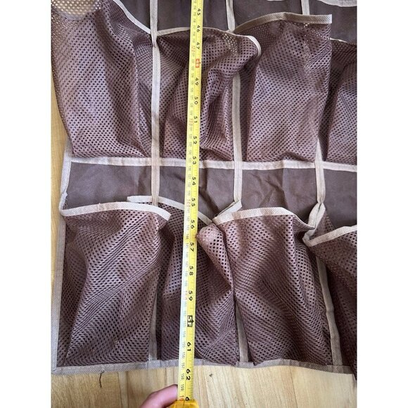 24 piece brown hanging shoe rack - Picture 4 of 9